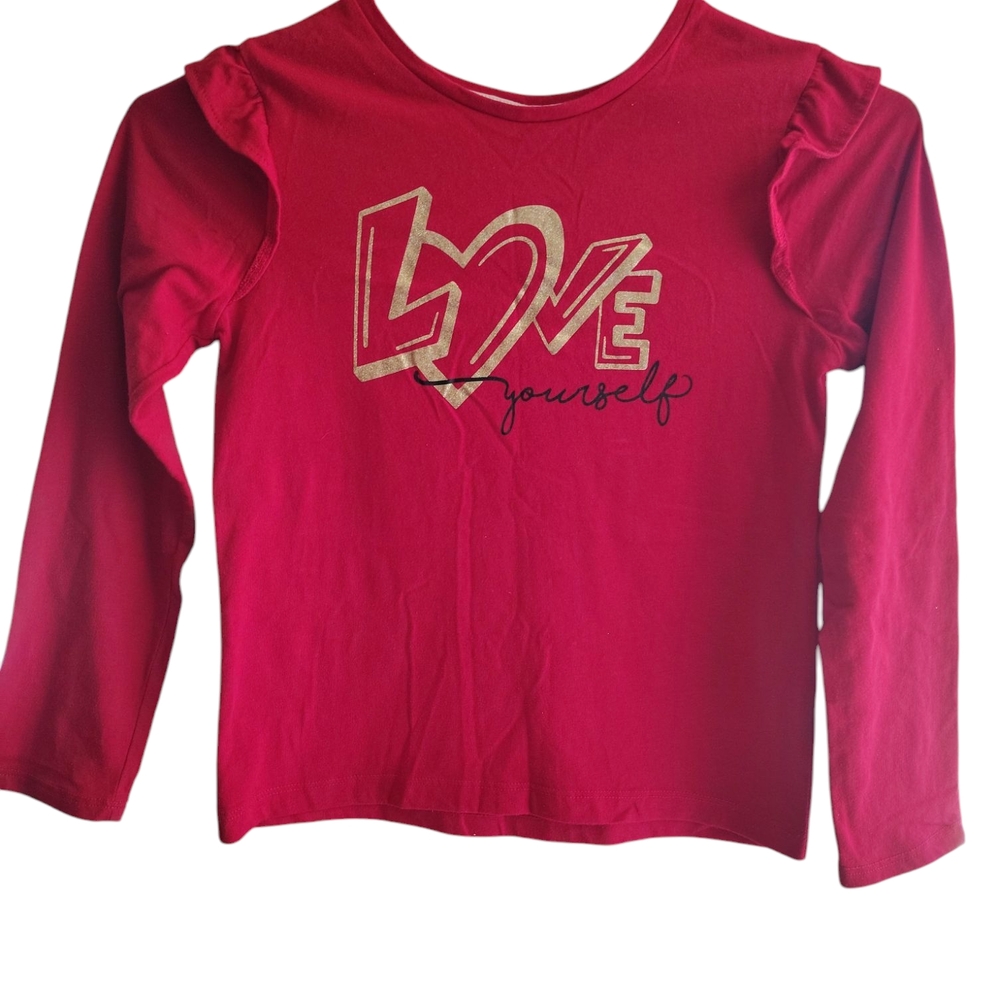 Red Love Yourself Kids Shirt